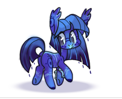 Size: 900x726 | Tagged: safe, artist:kapusha-blr, oc, oc only, species:pony, dripping, ink, solo