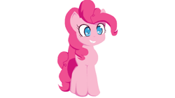 Size: 640x360 | Tagged: safe, artist:zoryupony, character:pinkie pie, cute, diapinkes, nico nico seiga, simple background, solo, white background