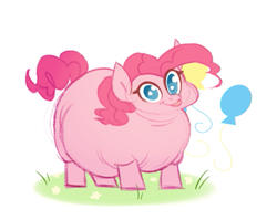 Size: 527x420 | Tagged: safe, artist:kapusha-blr, character:pinkie pie, species:earth pony, species:pony, fat, obese, piggy pie, pudgy pie, solo