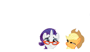 Size: 300x175 | Tagged: safe, artist:theelinker, character:applejack, character:pinkie pie, character:rarity, species:pony, animated, dialogue, emote story, emotes, gif, implied tree hugger, ponymotes, pun, simple background, white background