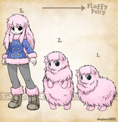 Size: 745x776 | Tagged: safe, artist:shepherd0821, edit, oc, oc only, oc:fluffle puff, species:human, anthro chart, fluffy, humanized, line-up, semi-anthro