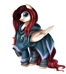 Size: 3405x3856 | Tagged: safe, artist:pridark, oc, oc only, oc:blade dancer, species:pegasus, species:pony, clothing, commission, female, mage, mare, raised hoof, simple background, solo, transparent background