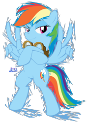 Size: 2283x3190 | Tagged: safe, artist:blue-paint-sea, character:rainbow dash, mario kart, peace sign, ponykart, wing hands