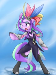 Size: 1200x1600 | Tagged: safe, artist:azurepicker, character:starlight glimmer, species:anthro, bravely default, clothing, female, solo, summoner