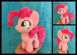 Size: 3913x2815 | Tagged: safe, artist:fireflytwinkletoes, character:pinkie pie, species:pony, chibi, cute, diapinkes, high res, irl, photo, plushie, smiling, solo