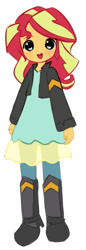 Size: 303x882 | Tagged: safe, artist:millioncookies, character:sunset shimmer, my little pony:equestria girls, female, solo
