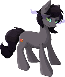 Size: 404x476 | Tagged: safe, artist:violentdreamsofmine, oc, oc only, oc:ruby reap, species:earth pony, species:pony, dark magic, female, magic, mare, simple background, solo, transparent background