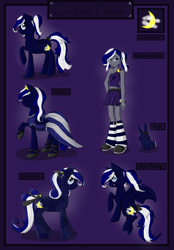 Size: 2323x3343 | Tagged: safe, artist:violentdreamsofmine, oc, oc only, oc:crescent dancer, species:bat pony, species:crystal pony, species:human, species:pegasus, species:pony, bow, clothing, crystallized, dress, female, gala dress, high res, humanized, mare, race swap, reference sheet, tail bow