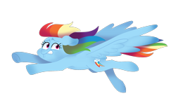 Size: 1596x960 | Tagged: safe, artist:nemovonsilver, character:rainbow dash, species:pegasus, species:pony, female, flying, mare, simple background, solo, spread wings, transparent background, wings