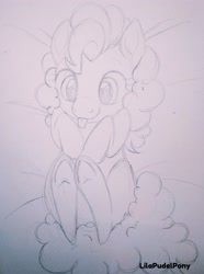 Size: 2744x3697 | Tagged: safe, artist:lilapudelpony, character:pinkie pie, cute, pencil drawing, solo, tongue out, traditional art