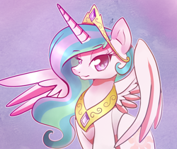 Size: 1700x1425 | Tagged: safe, artist:tuxisthename, character:princess celestia, species:alicorn, species:pony, lidded eyes, praise the sun, solo, spread wings, wings