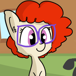 Size: 720x720 | Tagged: safe, artist:tjpones, edit, character:twist, species:earth pony, species:pony, cheek fluff, cropped, cute, ear fluff, female, filly, glasses, phone, smiling, solo, twistabetes
