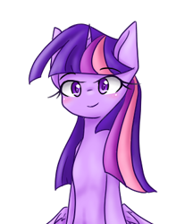 Size: 320x370 | Tagged: safe, artist:azurepicker, character:twilight sparkle, character:twilight sparkle (alicorn), species:alicorn, species:pony, female, looking at you, mare, simple background, smiling, solo, transparent background