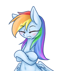 Size: 320x370 | Tagged: safe, artist:azurepicker, character:rainbow dash, species:pegasus, species:pony, blushing, eyes closed, female, mare, simple background, smiling, solo, transparent background