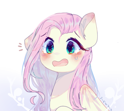 Size: 666x594 | Tagged: safe, artist:windymils, character:fluttershy, species:pony, blushing, cute, female, mare, shyabetes, simple background, solo, white background