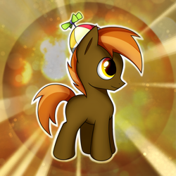 Size: 2539x2539 | Tagged: safe, artist:conniethecasanova, artist:flamevulture17, edit, character:button mash, species:pony, clothing, commission, cute, hat, male, propeller hat, solo