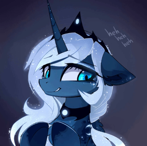 Size: 478x474 | Tagged: safe, artist:magnaluna, character:princess luna, species:alicorn, species:pony, animated, awkward smile, hoof tapping, smiling, solo