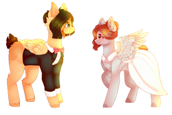Size: 2713x1823 | Tagged: safe, artist:twinkepaint, oc, oc only, species:pegasus, species:pony, clothing, dress, female, lesbian, mare, oc x oc, shipping, simple background, suit, transparent background, wedding dress