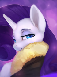 Size: 820x1100 | Tagged: safe, artist:rodrigues404, character:rarity, species:pony, species:unicorn, bomber jacket, clothing, female, jacket, looking at you, looking back, looking back at you, mare, solo