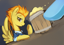 Size: 850x601 | Tagged: safe, artist:ende26, character:rainbow dash, character:spitfire, apple cider (drink), drink