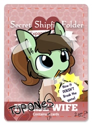 Size: 272x370 | Tagged: safe, artist:tjpones, oc, oc:brownie bun, oc:tjpones, species:earth pony, species:pony, mouth hold, pencil, twilight sparkle's secret shipfic folder