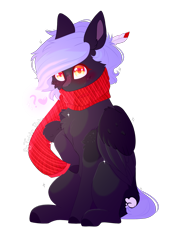 Size: 1080x1529 | Tagged: safe, artist:twinkepaint, oc, oc:cloudy night, species:pegasus, species:pony, clothing, female, mare, scarf, simple background, solo, transparent background