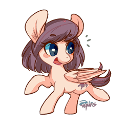 Size: 800x800 | Tagged: safe, artist:phyllismi, oc, species:pegasus, species:pony, female, looking back, mare, simple background, solo, transparent background