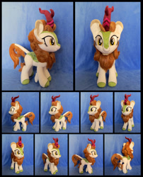 Size: 1920x2380 | Tagged: safe, artist:fireflytwinkletoes, character:autumn blaze, species:kirin, episode:sounds of silence, g4, my little pony: friendship is magic, awwtumn blaze, c:, cloven hooves, cute, female, fluffy, irl, looking at you, photo, plushie, smiling, solo, standing