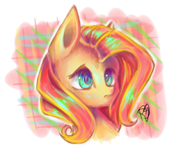 Size: 2620x2258 | Tagged: safe, artist:prettyshinegp, character:fluttershy, species:pony, bust, cute, head only, portrait, shyabetes, solo