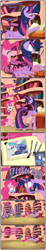Size: 1024x5526 | Tagged: safe, artist:grievousfan, edit, character:pinkie pie, character:princess celestia, character:princess luna, character:twilight sparkle, character:twilight sparkle (alicorn), species:alicorn, species:pony, book, comic, cyrillic, female, golden oaks library, mare, photo, photo album, russian, translation