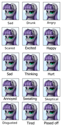 Size: 2349x4739 | Tagged: safe, artist:pridark, character:maud pie, species:earth pony, species:pony, chest fluff, commission, emotions, expressions, female, high res, mare, meme, solo, stoic