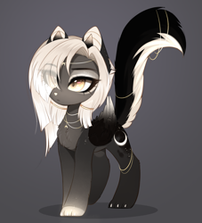 Size: 1773x1950 | Tagged: safe, artist:magnaluna, oc, oc only, oc:ishtar, species:sphinx, chest fluff, cute, eye clipping through hair, female, monster mare, ocbetes, raised tail, solo, sphinx oc, tail