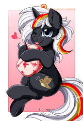 Size: 1749x2550 | Tagged: safe, artist:pridark, patreon reward, oc, oc only, oc:velvet remedy, species:pony, species:unicorn, fallout equestria, cute, ear fluff, fanfic, fanfic art, female, hooves, horn, mare, one eye closed, patreon, solo, tongue out