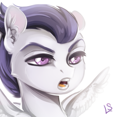 Size: 1727x1603 | Tagged: safe, artist:lavendersweet69, character:rumble, species:pegasus, species:pony, bust, cheek fluff, colt, ear fluff, male, open mouth, portrait, simple background, solo, spread wings, white background, wings