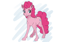 Size: 1500x843 | Tagged: safe, artist:lilapudelpony, character:pinkie pie, species:earth pony, species:pony, cute, diapinkes, ear fluff, female, leg fluff, mare, realistic horse legs, simple background, solo, transparent background