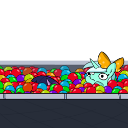 Size: 2250x2250 | Tagged: safe, artist:tjpones, part of a set, character:lyra heartstrings, character:twilight sparkle, species:pony, species:unicorn, ball pit, bow, duo, female, mare, simple background, twiggie, white background