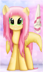 Size: 981x1660 | Tagged: safe, artist:ctb-36, artist:trickynicky, edit, editor:swegmeiser, character:fluttershy, species:pegasus, species:pony, abstract background, cute, female, mare, shyabetes, smiling, solo, wet, wet mane