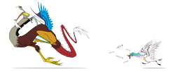 Size: 5400x2197 | Tagged: safe, artist:grievousfan, character:discord, character:princess celestia, species:draconequus, angry, animal, celestia is not amused, chase, discord being discord, duo, featured on derpibooru, female, funny, goose, honk, male, meme, open mouth, peace was never an option, running, simple background, smiling, species swap, spread wings, swan, swanlestia, this will end in death, this will end in petrification, this will end in tears and/or a journey to the moon, transformation, transparent background, trollcord, trollface, varying degrees of amusement, wat, wings