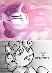 Size: 812x1135 | Tagged: safe, artist:berrypawnch, artist:uc77, character:sweetie belle, exploitable meme, that is beautiful