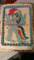 Size: 1840x3264 | Tagged: safe, artist:blue-paint-sea, character:rainbow dash, 20% cooler, birthday cake, cake, custom, food, food art, goggles, irl, lightning tumble, photo, wing hands