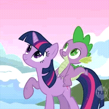 Size: 360x360 | Tagged: safe, artist:superedit, edit, edited screencap, screencap, character:spike, character:twilight sparkle, character:twilight sparkle (unicorn), species:bird, species:dragon, species:pony, species:unicorn, episode:winter wrap up, g4, my little pony: friendship is magic, animated, dragons riding ponies, duo, eaten alive, eating, eyes closed, female, hub logo, male, mare, omnivore twilight, open mouth, ponies eating meat, predation, raised hoof, riding, smiling, soft vore, songbird, swallowing, the great and powerful superedit, twilight eats a bird, twipred, vore, wat