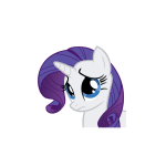 Size: 150x150 | Tagged: safe, artist:theelinker, character:rarity, animated, crying, ponymotes, single tear, solo