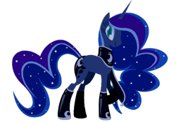 Size: 650x450 | Tagged: safe, artist:frostedwarlock, character:princess luna, alternate universe, clothing, simple background, socks, solo, tumblr