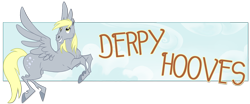 Size: 1200x497 | Tagged: safe, artist:yulyeen, character:derpy hooves, species:pegasus, species:pony, banner, female, hoers, horse, mare, realistic, solo
