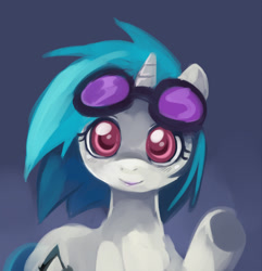 Size: 750x777 | Tagged: safe, artist:ende26, character:dj pon-3, character:vinyl scratch, looking at you, solo