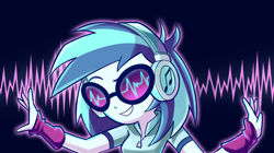 Size: 1082x608 | Tagged: safe, artist:gatodelfuturo, character:dj pon-3, character:vinyl scratch, episode:music to my ears, equestria girls:rainbow rocks, g4, my little pony:equestria girls, female, solo, wallpaper