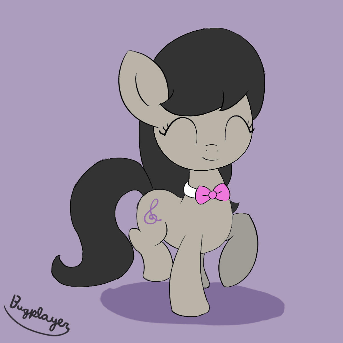 Size: 1200x1200 | Tagged: safe, artist:bugplayer, character:octavia melody, species:earth pony, species:pony, animated, bugplayer is trying to murder us, cute, dancing, eyes closed, female, happy, mare, prancing, purple background, simple background, smiling, solo, stomping, tavibetes, trotting, trotting in place, weapons-grade cute