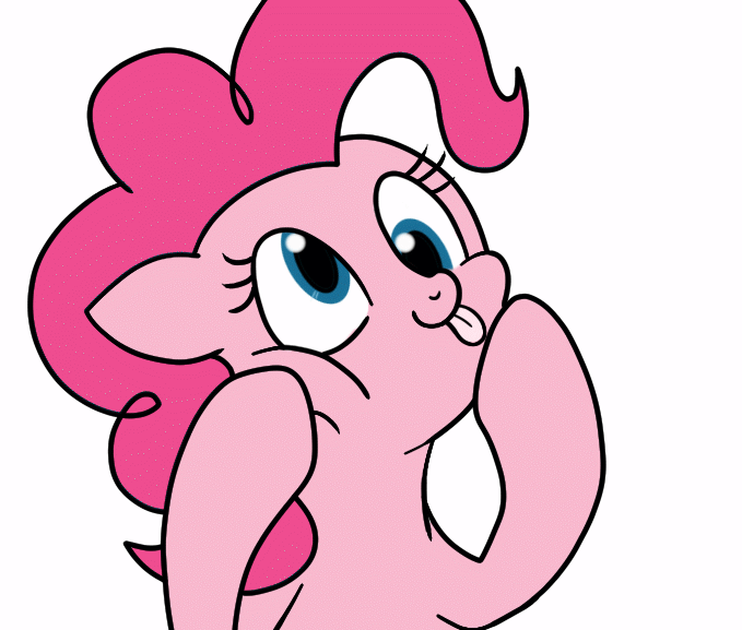 Size: 679x577 | Tagged: safe, artist:silver1kunai, character:pinkie pie, species:earth pony, species:pony, animated, blep, cute, derp, diapinkes, female, floppy ears, gif, goofy, mare, puffy cheeks, silly, silly pony, simple background, smiling, solo, squishy cheeks, tongue out, white background
