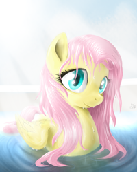 Size: 2000x2500 | Tagged: safe, artist:mlpanon, character:fluttershy, cute, duck pony, flutterduck, high res, pretty, shyabetes, wet mane