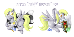 Size: 2362x1181 | Tagged: safe, artist:blue-paint-sea, character:derpy hooves, species:pegasus, species:pony, female, flag, mare, mario kart, parody, ponykart, racing, solo, streetlight